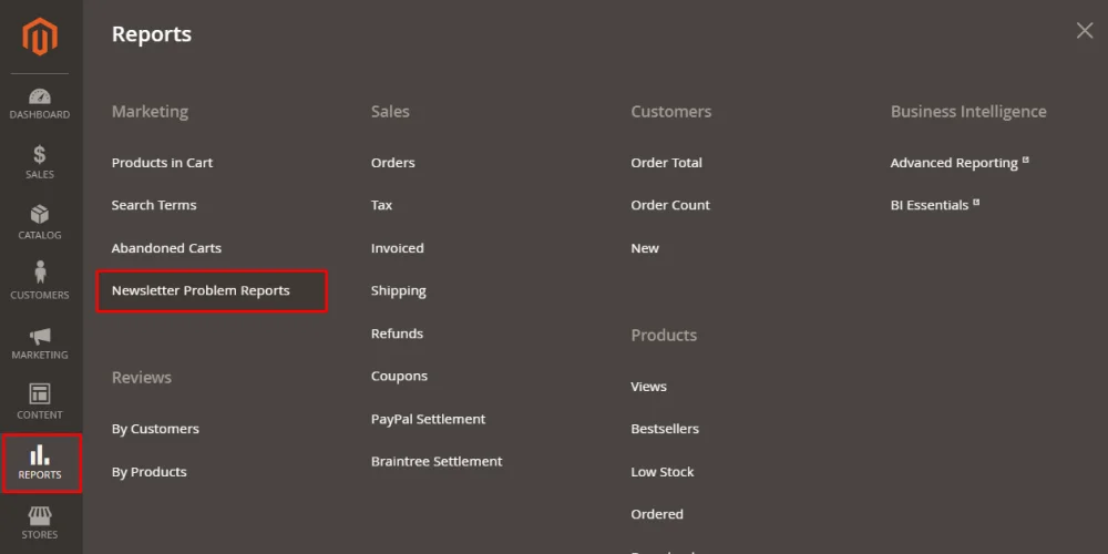 Newsletter Problem Reports