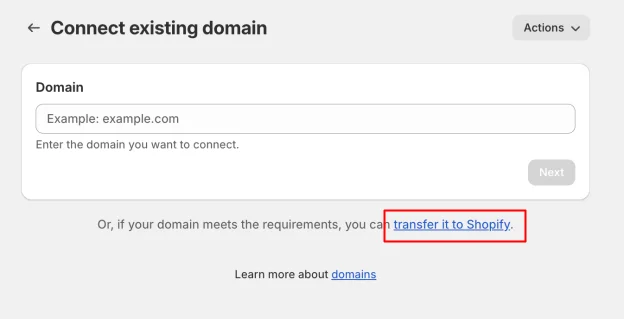 transfer-domain-to-shopify