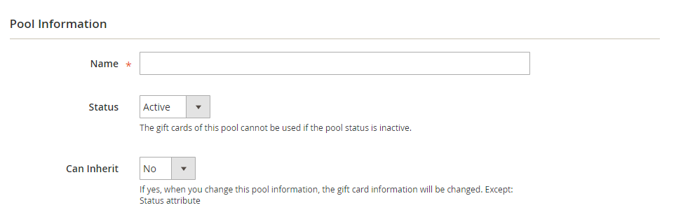 set gift code pool information