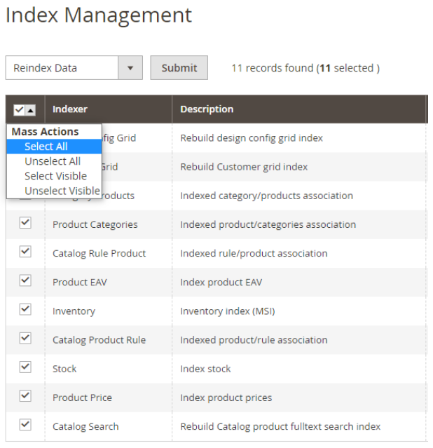 Reindex Data