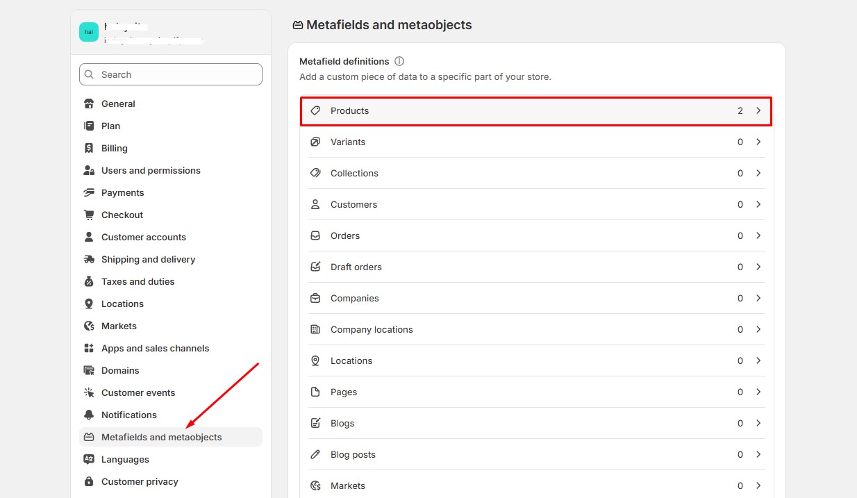 Hide products on Shopify via Metafields and SEO Controls