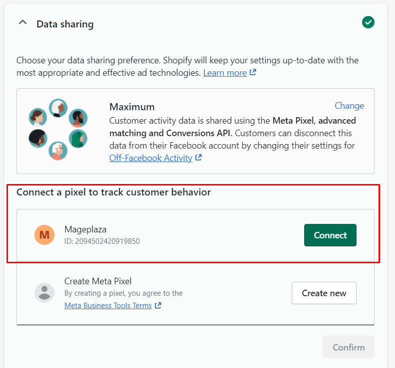 Connect a pixel to track customer behavior