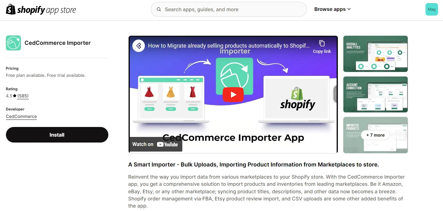 upload-products-shopify-by-cedcommerce-importer