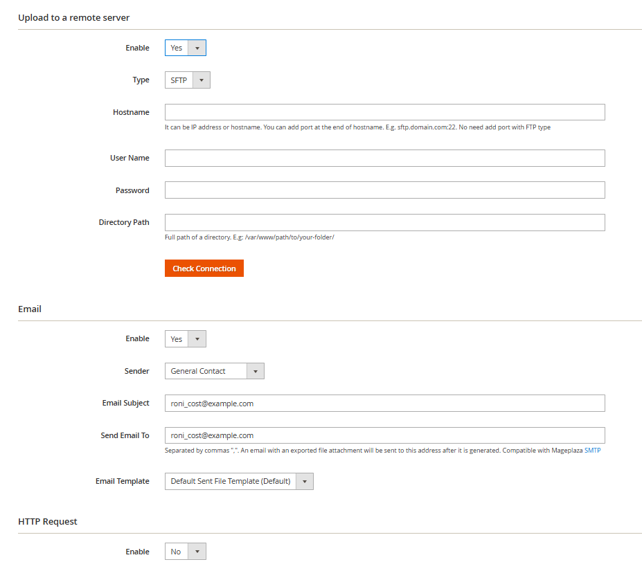 Magento 2 Order Export Delivery
