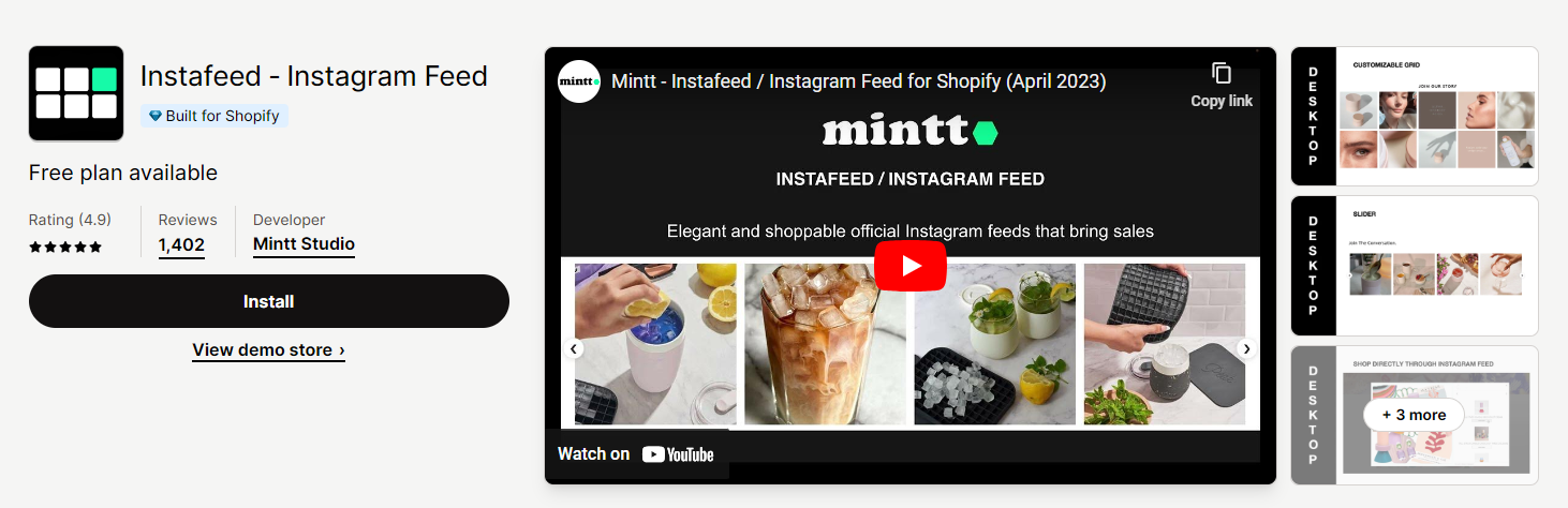 Instafeed ‑ Instagram Feed by Mintt Studio