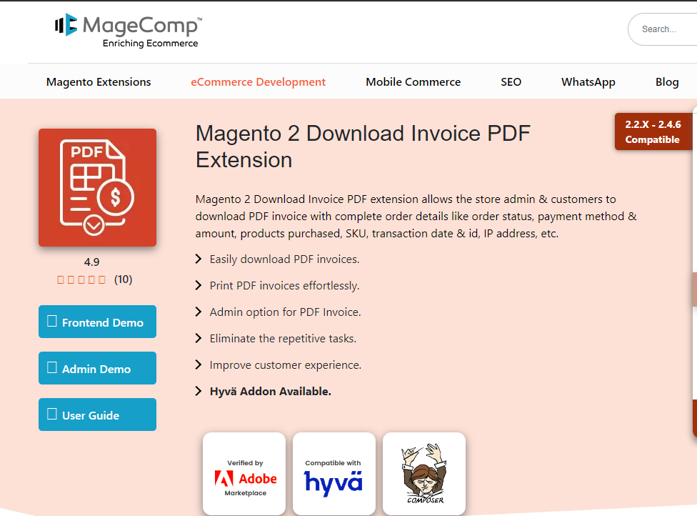 MageComp Download Invoice PDF