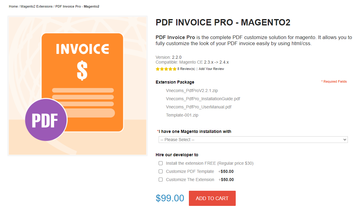Vnecoms PDF Invoice