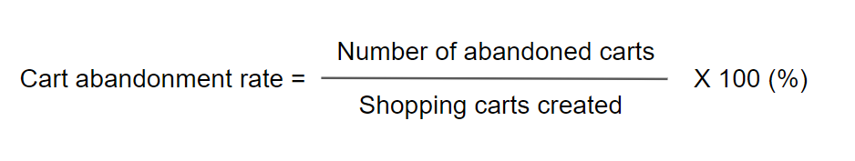 Cart abandonment rate formula