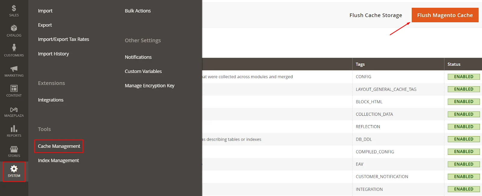 flush-magento-cacheg