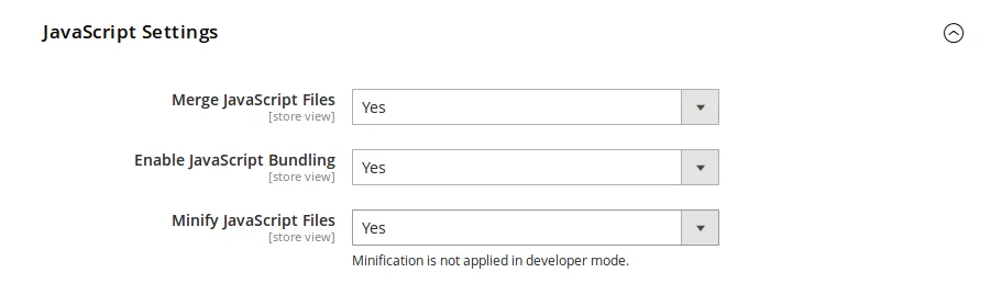 JavaScript Settings