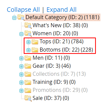 Category level 3 in Magento backend