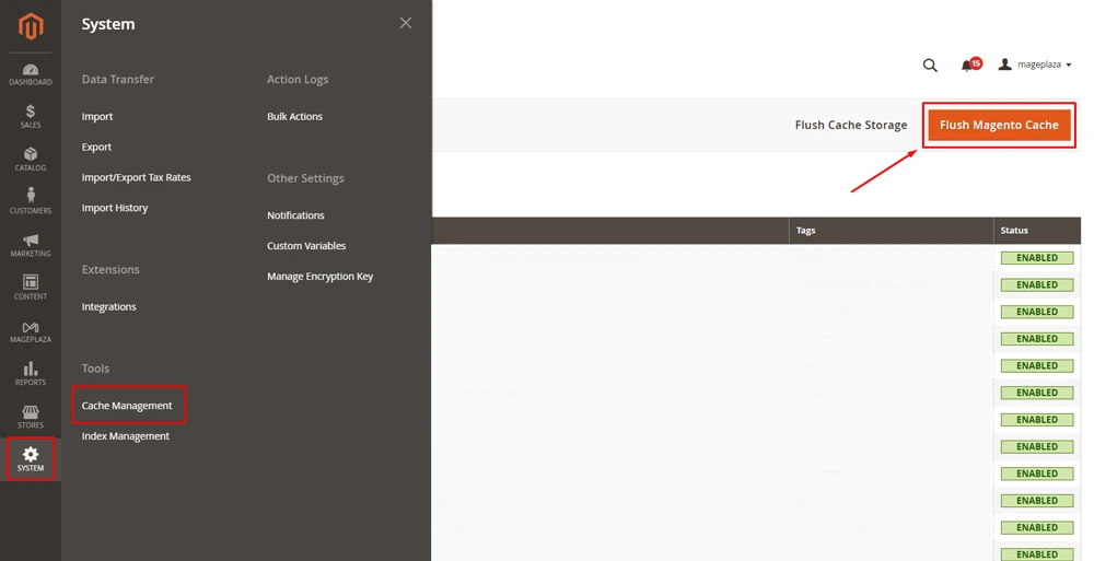 Check your configuration at the frontend