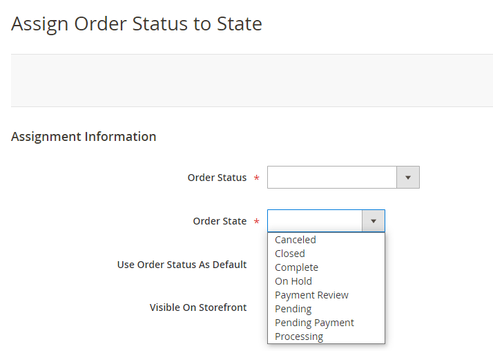 Order state