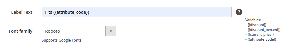 Dynamic Label Text Settings