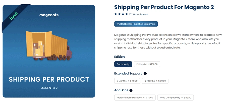 MageAnts Shipping Per Product