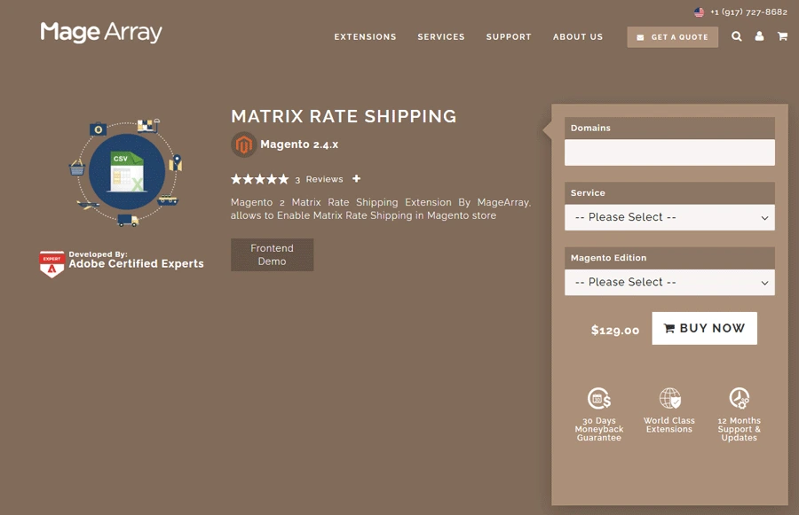 Magearray Matrix Rate Shipping
