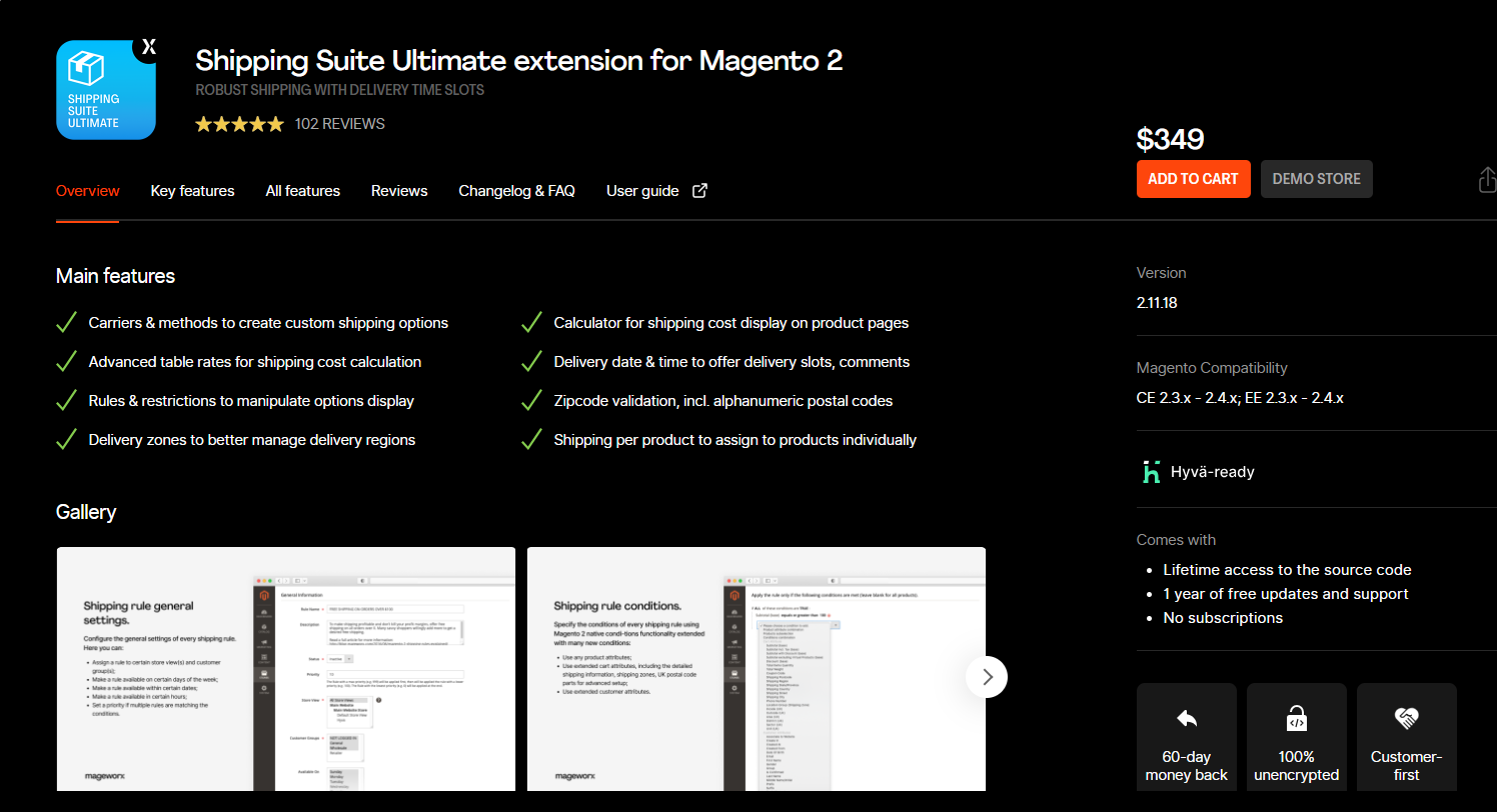 Magento 2 Shipping Suite from Mageworx