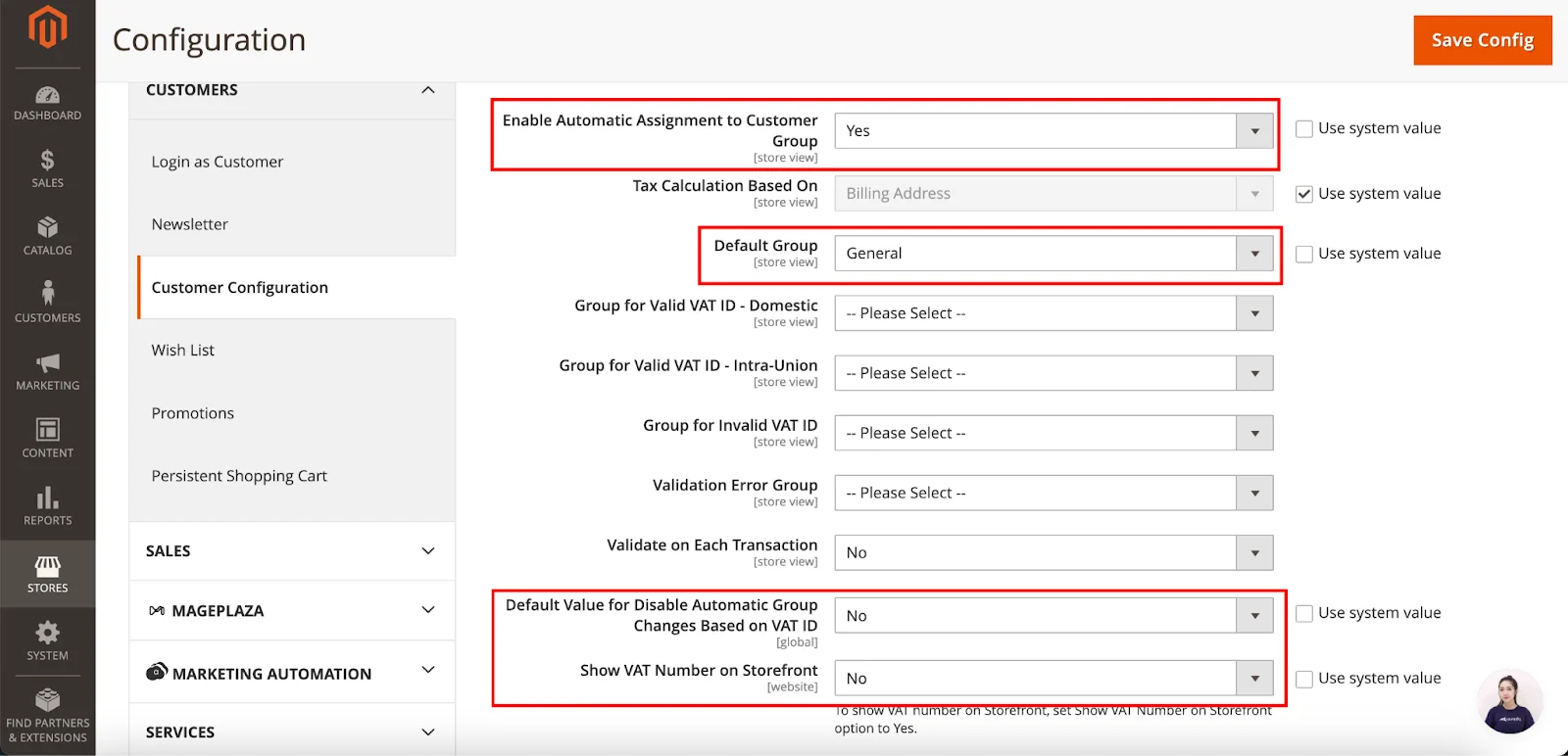 settings-for-customer-groups