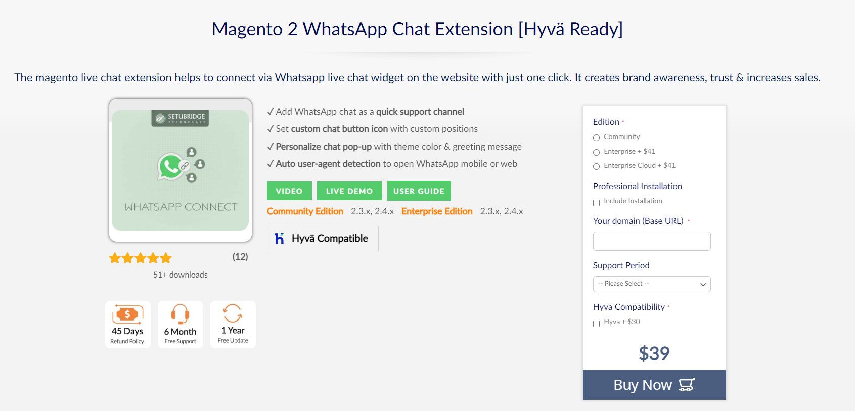 Magento 2 Whatsapp Chat Connect by SetuBridge