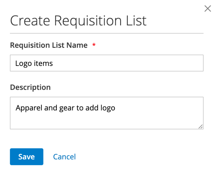 Create Requisition List