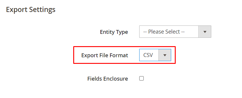 Export file format
