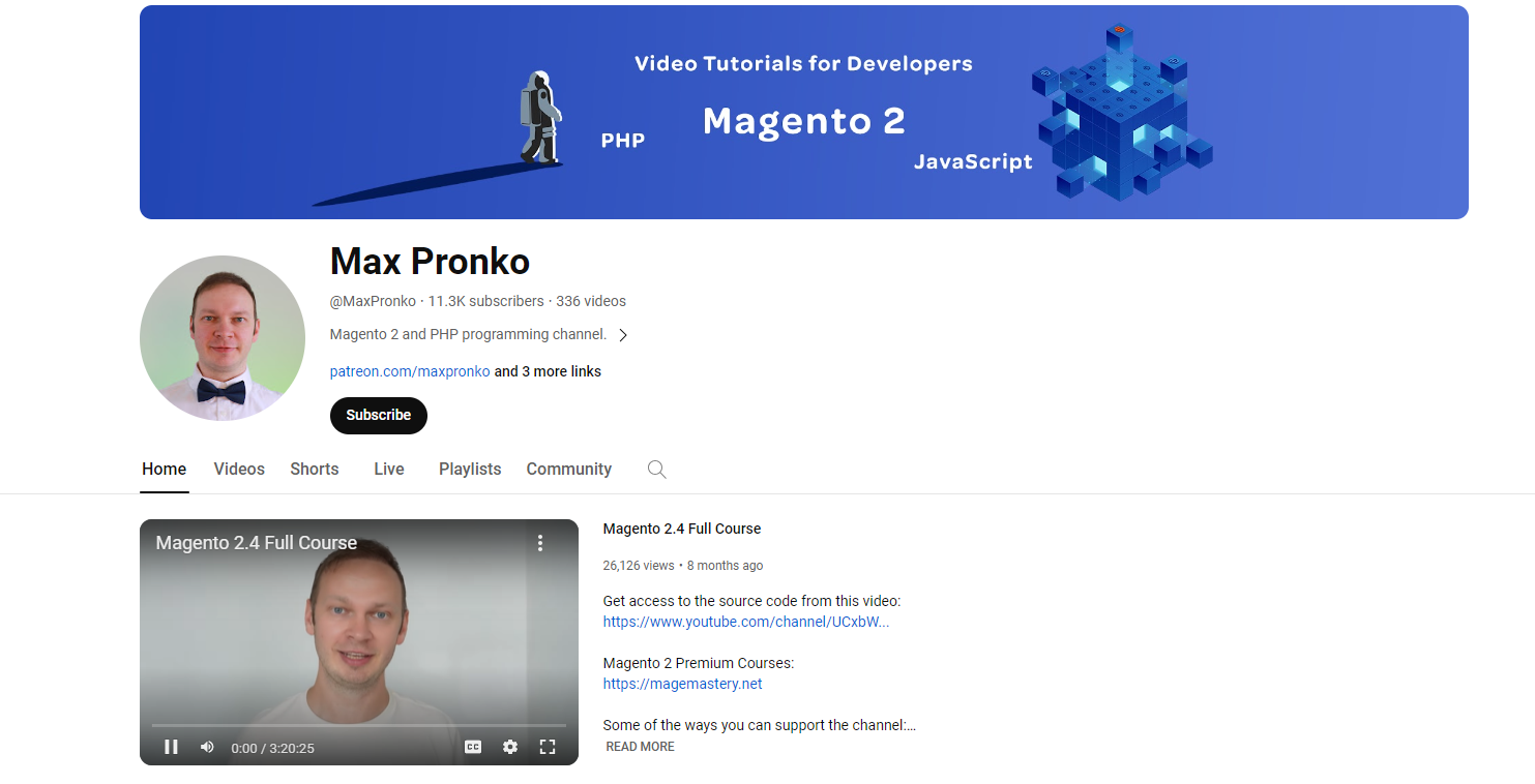 Max Pronko’s Youtube channel