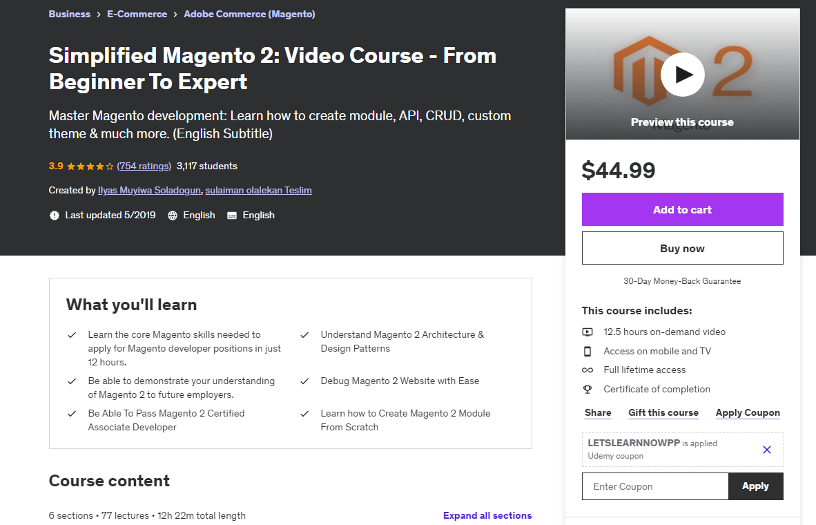 Simplified Magento 2: Video Course From Beginner to Expert