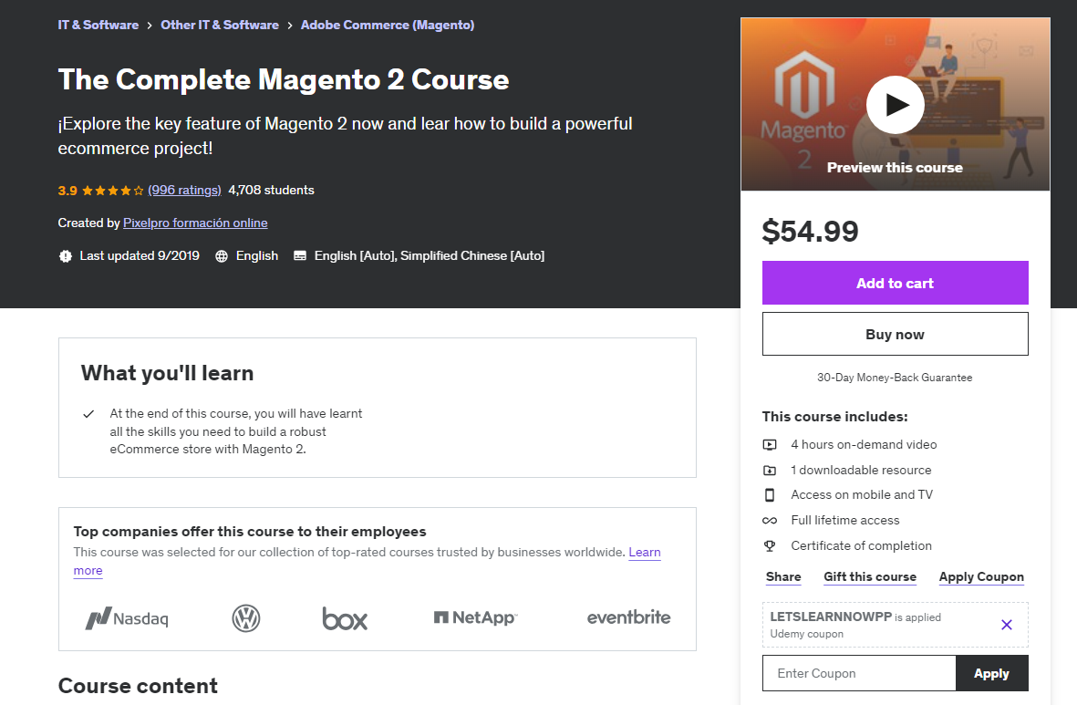 The Complete Magento 2 Course