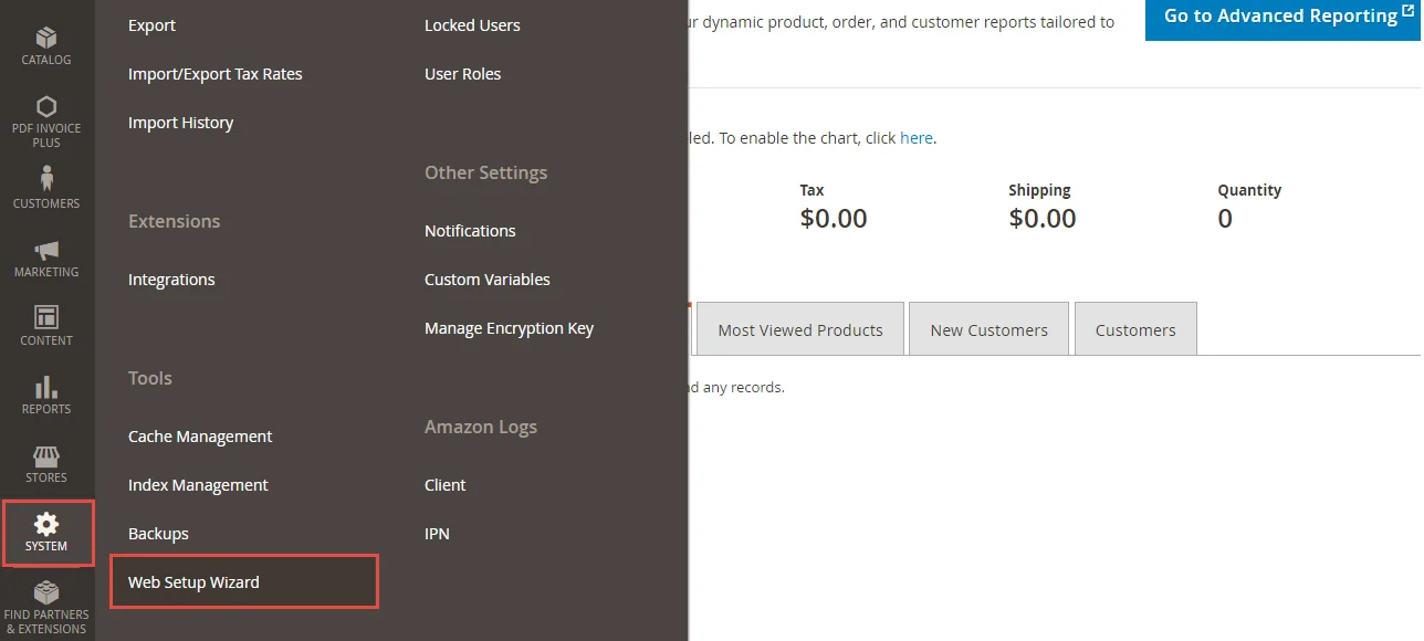 Magento Admin Panel