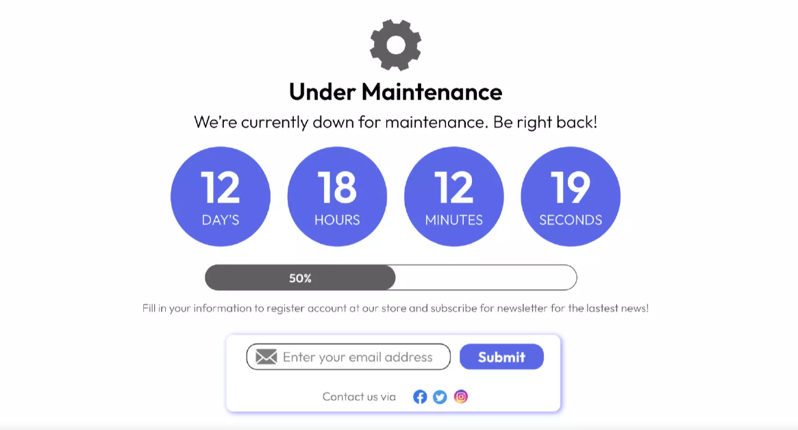 Enable maintenance mode
