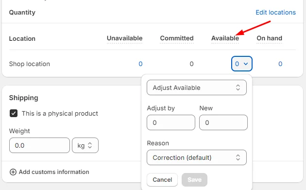 adjust-the-quantity-in-the-available-column