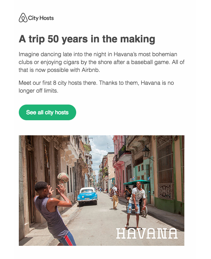 airbnb email marketing