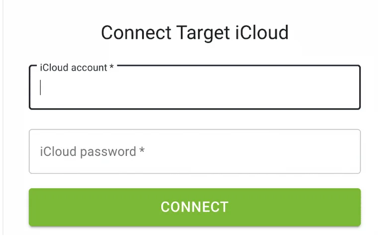 Connect target iCloud