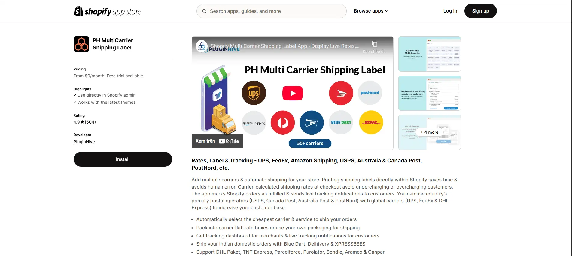 PH Multi Carrier Shipping Label Shopify App
