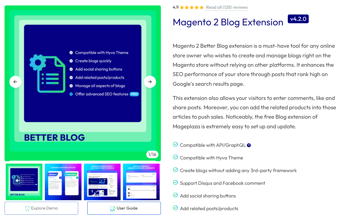 Mageplaza Magento 2 Blog extension