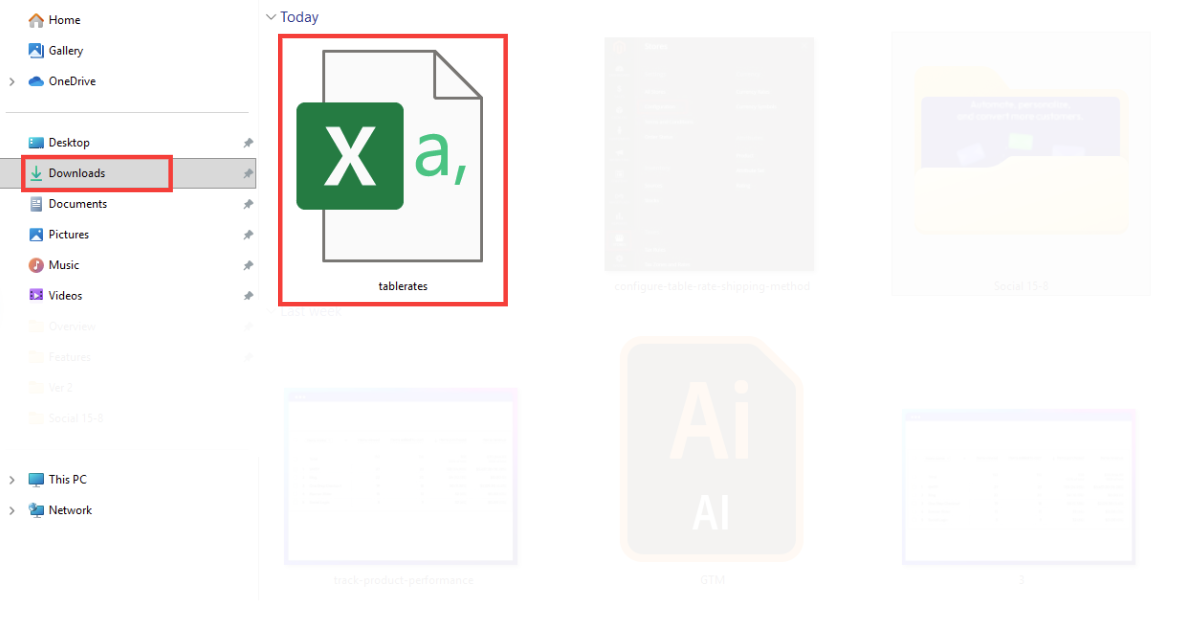 Acces to the Import & Export option