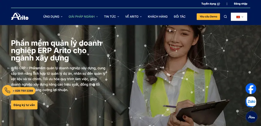 Phần mềm quản lý cửa hàng vật liệu xây dựng Arito