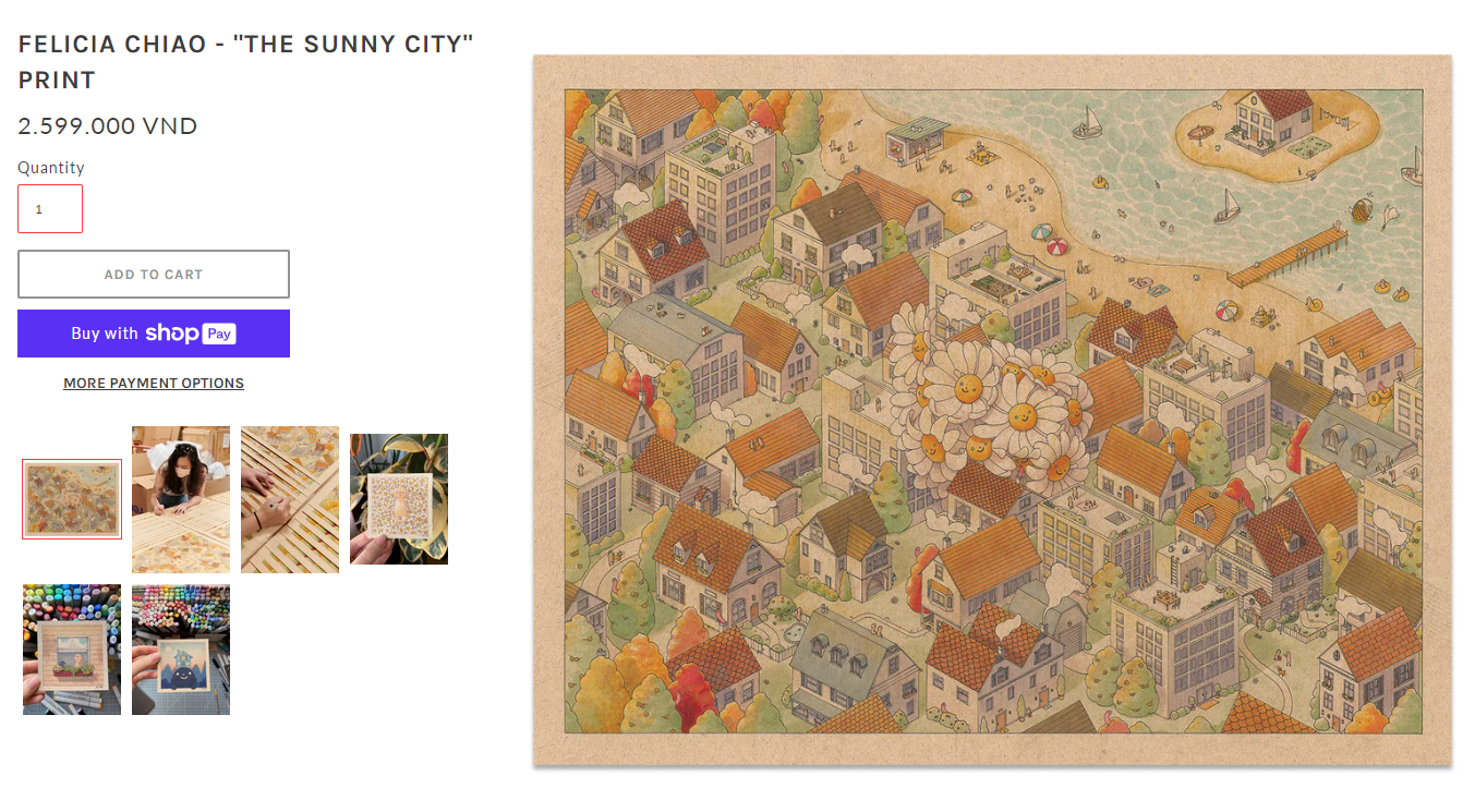 FELICIA CHIAO - "THE SUNNY CITY" PRINT is limited sale at <a href="https://spoke-art.com/" rel="nofollow noopener">Spoke Art</a>