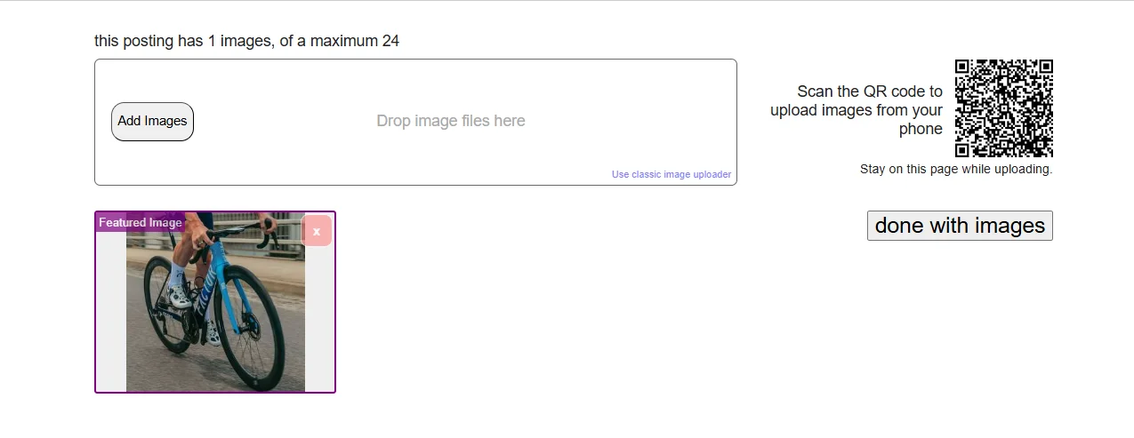 Add photos of what you are selling