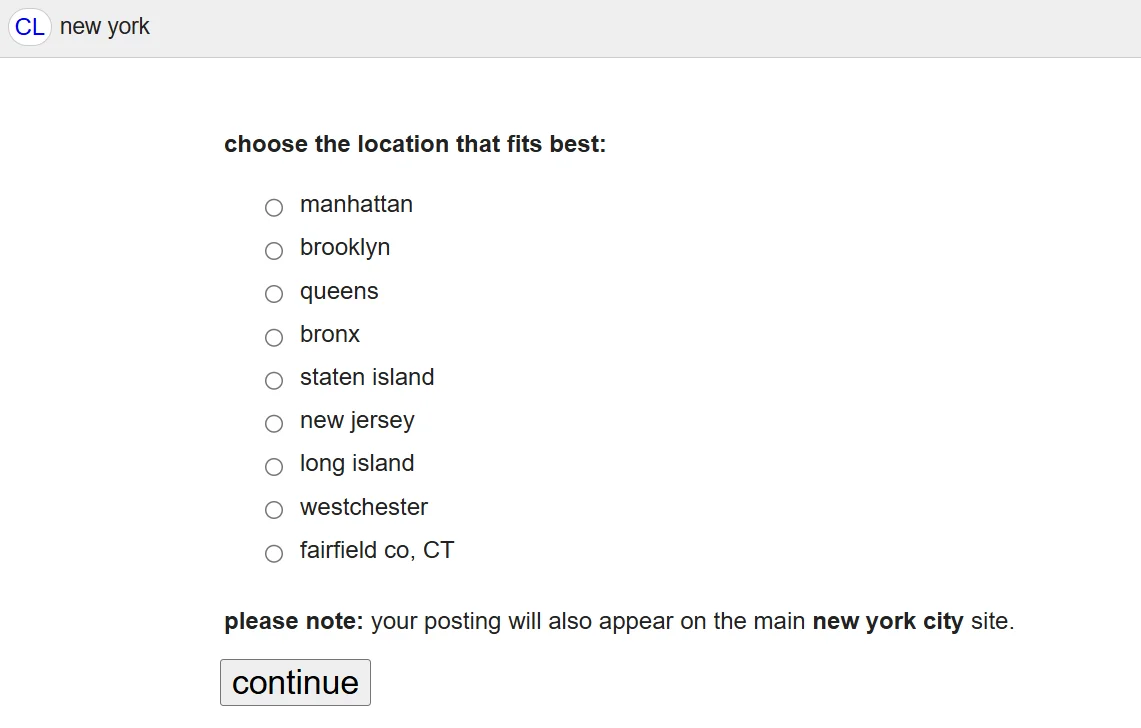 Choose the specific location