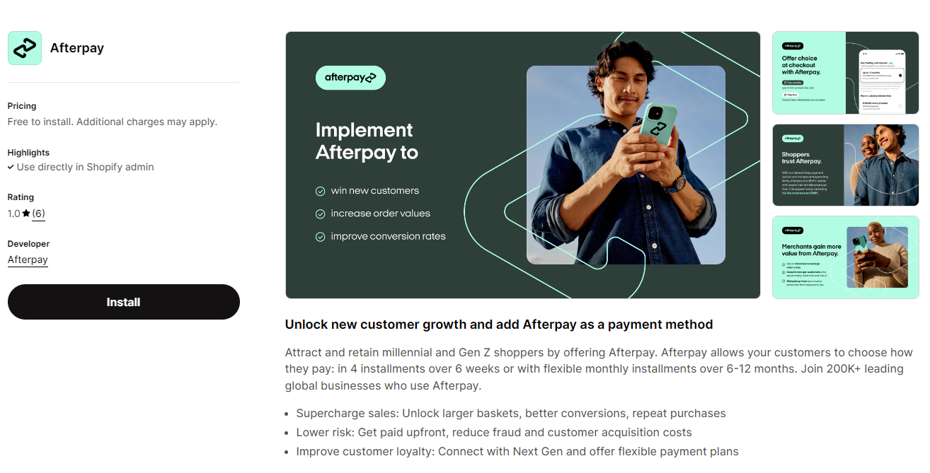 Install the Afterpay Plugin on Shopify