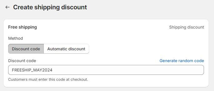 Generate a discount code