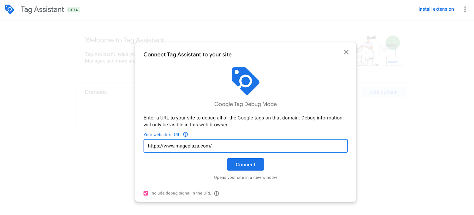 Connect Tag Assistant to your site