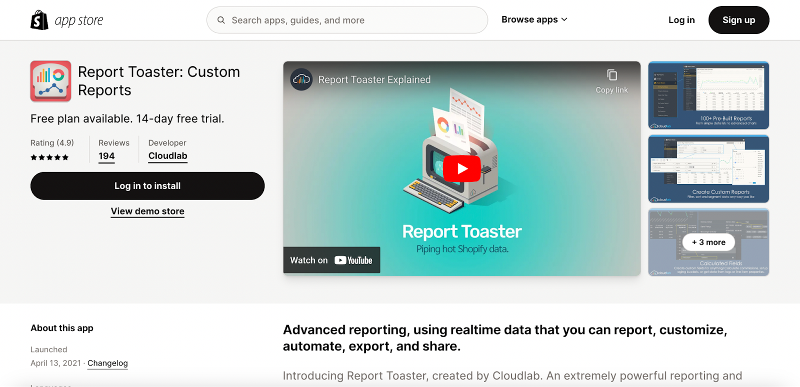 Report Toaster: Custom Reports