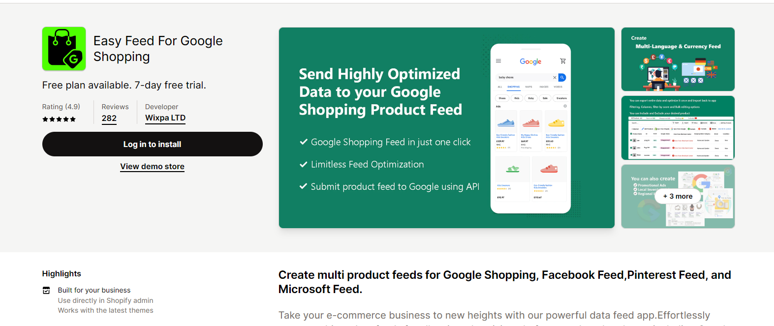 Easy Feed For Google Shopping