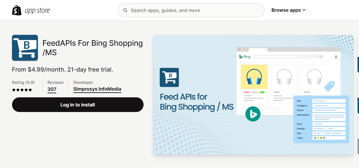 Feed APIs for Bing Shopping / MS Ads