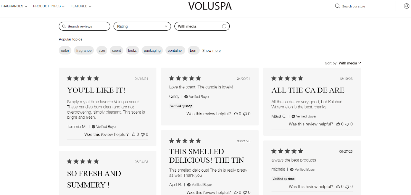 Voluspa Reviews