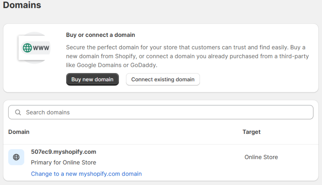 Add a custom domain to your Shopify store