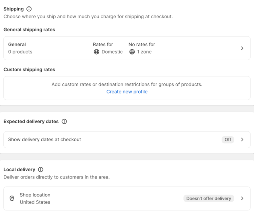 Set up shipping rates for your Shopify store