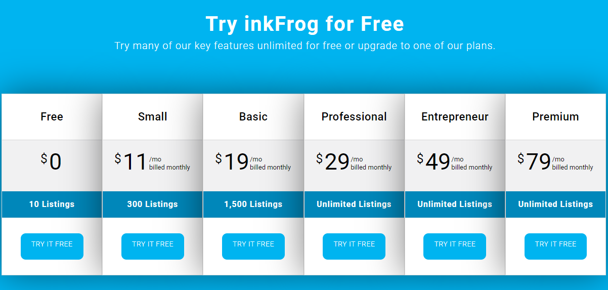 inkFrog for eBay - Pring
